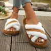 Ladies' Plush Indoor Slippers Comfortable and Warm Soft-bottom Fuzzy Shoes Home Floor Slippers
