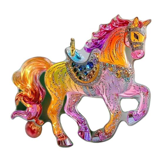 Yousheng Horse Ornament Sparkly Rhinestone Horse Christmas Tree Ornament 2D Acrylic Pendant Holiday Keepsake Gifts for Women Girls Horse Lovers