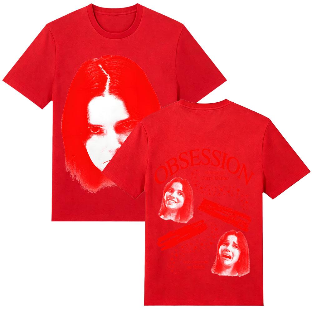 Obsession Nikki Maglietta con Faccina Corrucciata Maglietta Grafica Vintage T-Shirt Donna Estetica Street Style Manica Corta Magliette in Cotone Unisex