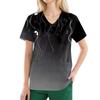 Women's V-neck Fashion Casual Printed Tops And Protective Workwear