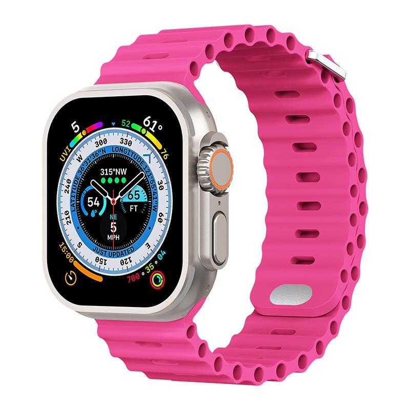 Ocean Armband für Apple Watch Ultra 3 2 Band 49mm Serie 45mm 41mm 46mm 42mm 40 44mm Silikon Uhrenarmband iWatch 11 10 9 8 7 6 5 SE2