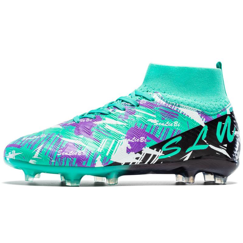 High Top Football Shoes New Ag Long Nails Tf Broken Nails Youth Children Primary School Students Sports Training Football Shoes