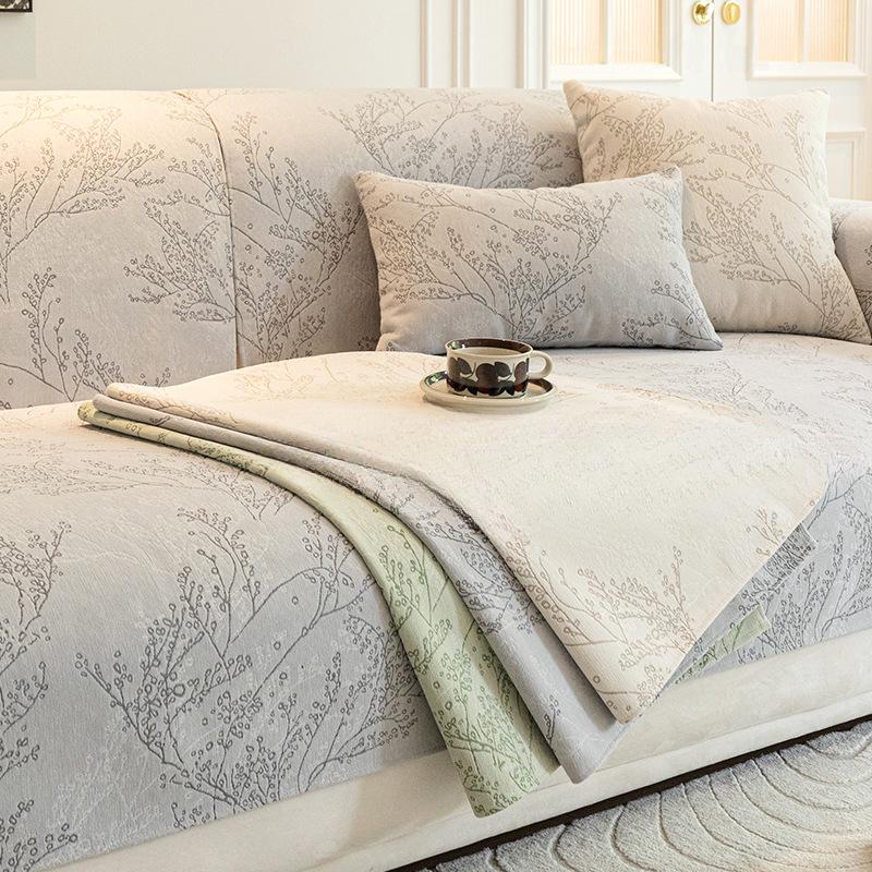 Chenille Sofa Cover Cloth Simple Modern Non-Slip Cushion Chenille French Four Seasons Universal Sofa Cover Cover Backrest