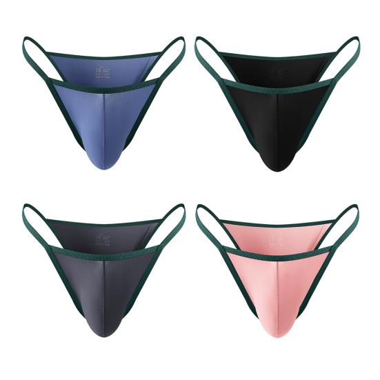 Pánské tanga spodní prádlo s nízkým pasem sexy G-strings tanga slim fit rychleschnoucí spodní prádlo s tričkem pro každodenní nošení, pracovní cesty