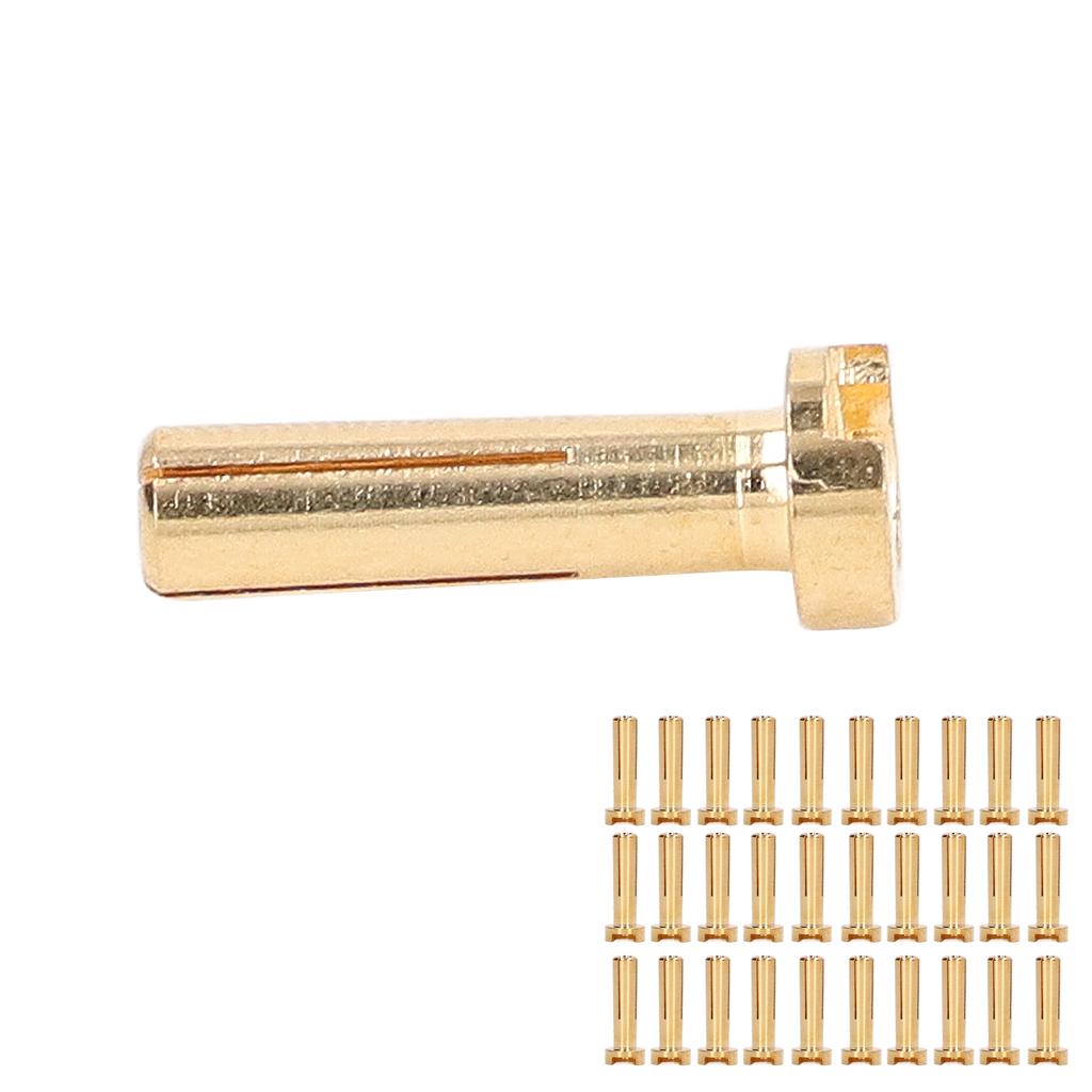 30Pcs Banana Plug Connectors Brass High Accuracy Standard RC Battery Wire Plug 4mm
