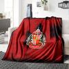 Sunderland Wappen Flanelldecke, Weiches Polyester, Modernes Design, Ganzjahresnutzung für Camping, Reisen, Geschenke für Feiertage oder Geburtstage