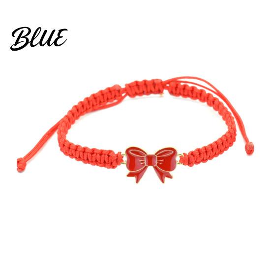 Adjustable Friendship Bracelet Bow Braided String Rope Handmade Elegant Wristband