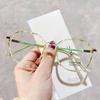 Polygonal Finished Myopia Glasses Anti-blue Light Fashion Eyeglasses Women Diopter 0 -1.0 To -6.0 Lentes Opticos Para Mujer