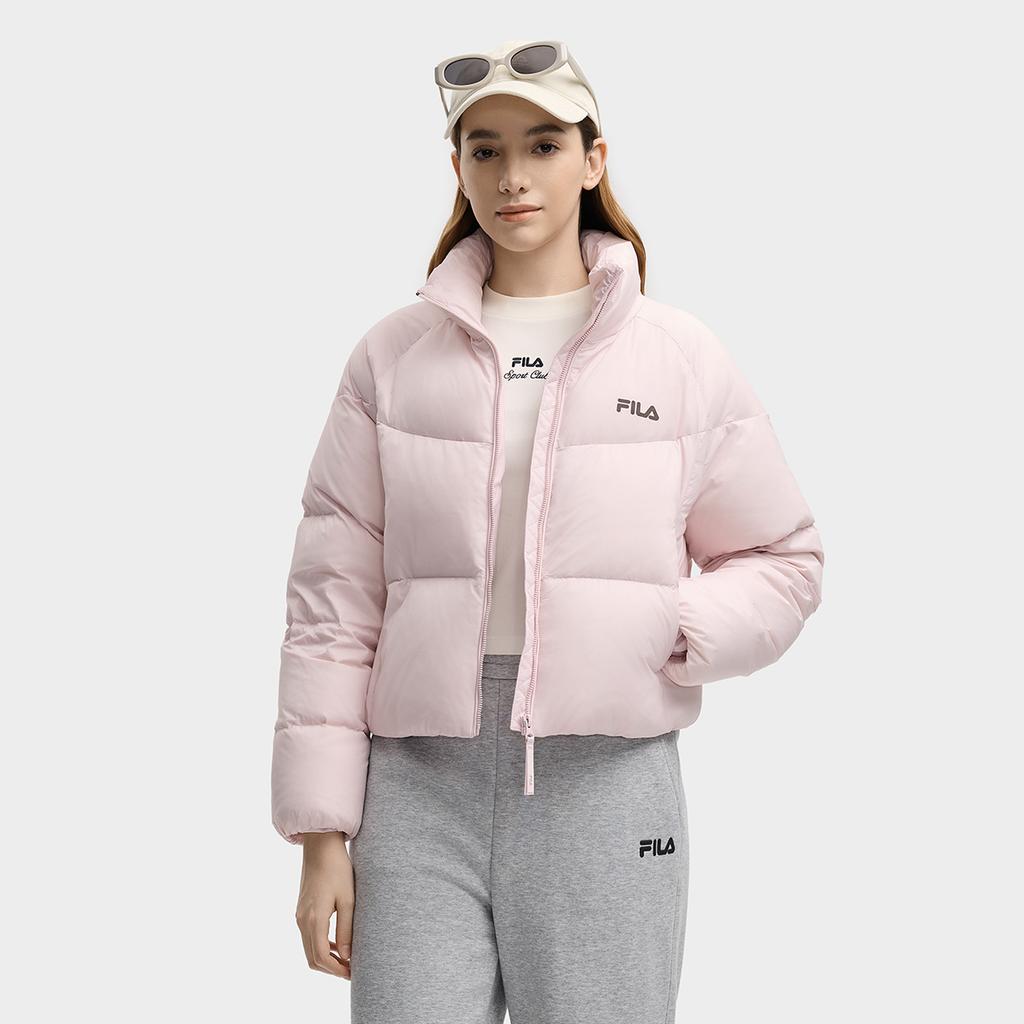 Fila Original Fashion Sports Stand Collar Warm Duck Down Jacket Women Jackets F51W549902F-PK