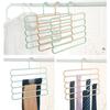 5-Tier Trousers Holder Hook Scarf Wraps Shawl Ties Storage Hanger Wardrobe Shelf