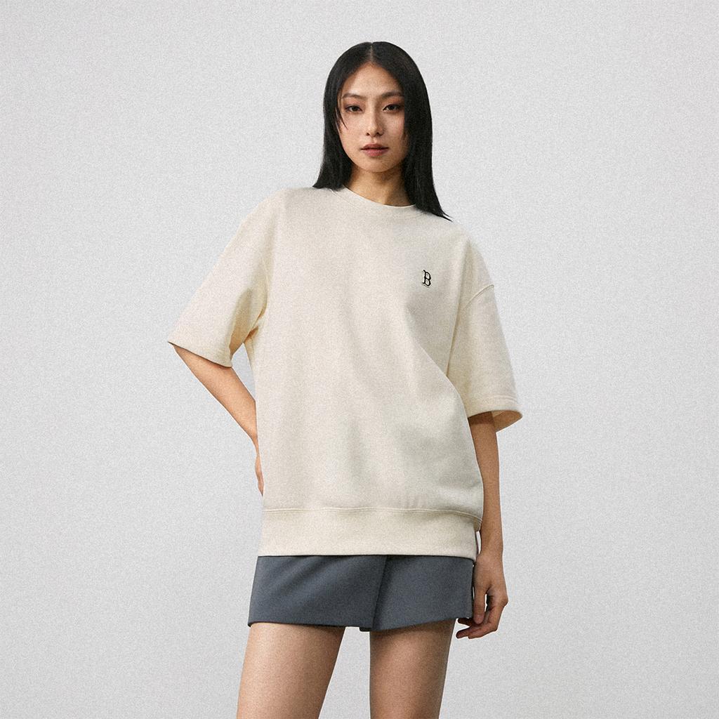 New MLB SS24 Set In Sleeve T Shirt Unisex White 3ARSB1243-43CRD