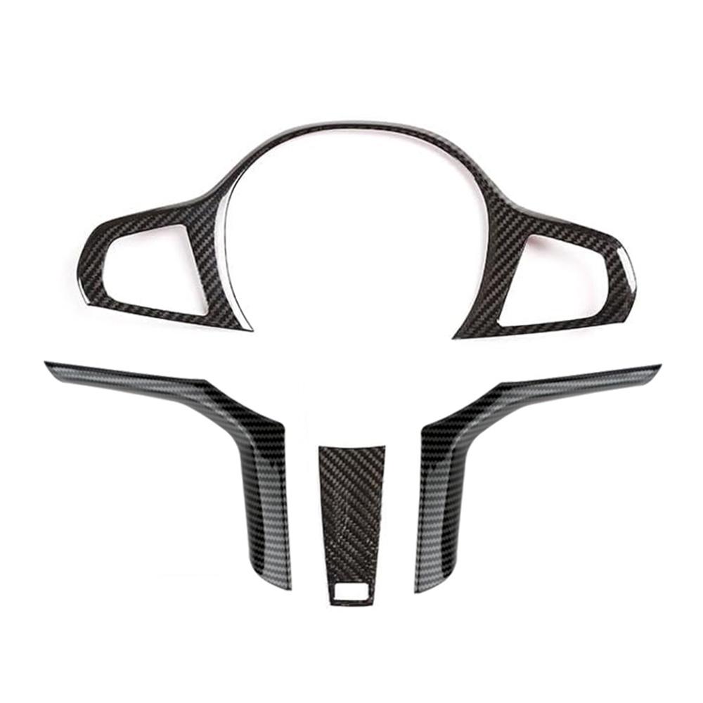Carbon Fiber Look Steering Wheel Cover Trim For BMW 3 4 Series G20 G42 2019-2023