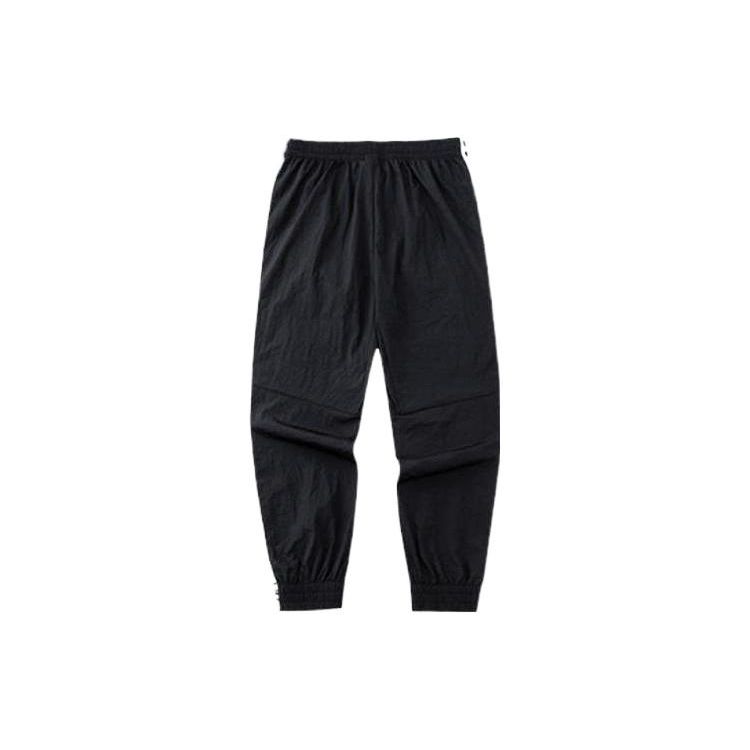 Anta Contrast Buttoned Woven Cuff Sports Pants Men Bottoms Black 172221501-1