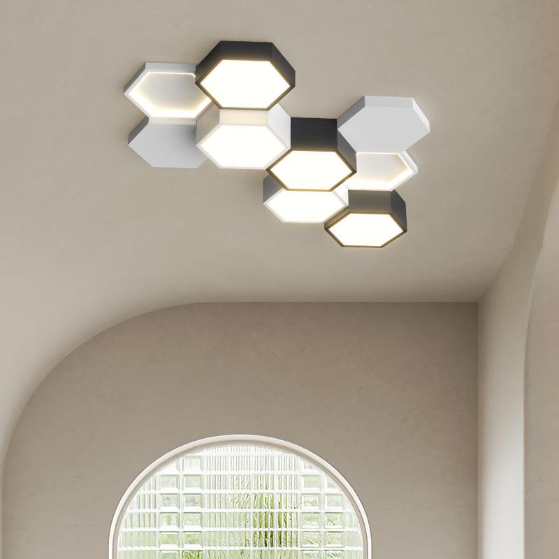 Modern Geometric Ceiling Light for Living Room, Study, or Bedroom – Minimalist and Romantic Design