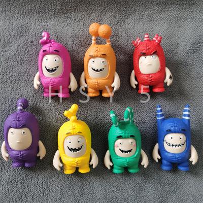 7Pcs/Set Anime Cartoon Oddbods Cute Toys Dolls Pvc Figures