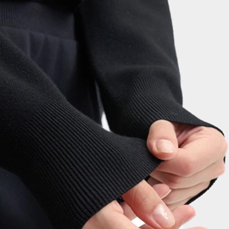 Fila Original Fashion Casual Comfortable Short Pullover Knit Sweater Women Sweater Black F51W449401F-BK