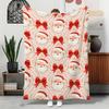Merry Christmas Holiday Elements Flannel Blanket For Winter Bedroom Decor Soft Warm Throw Blanket Wrap