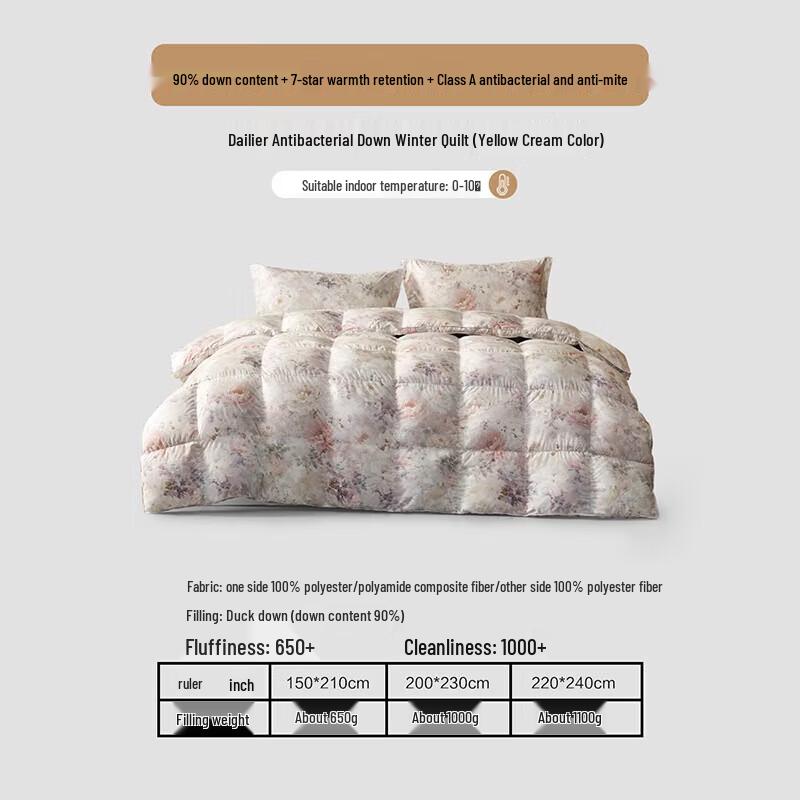 Mercury Home Textiles Dailier 90% White Duck Down Winter Duvet