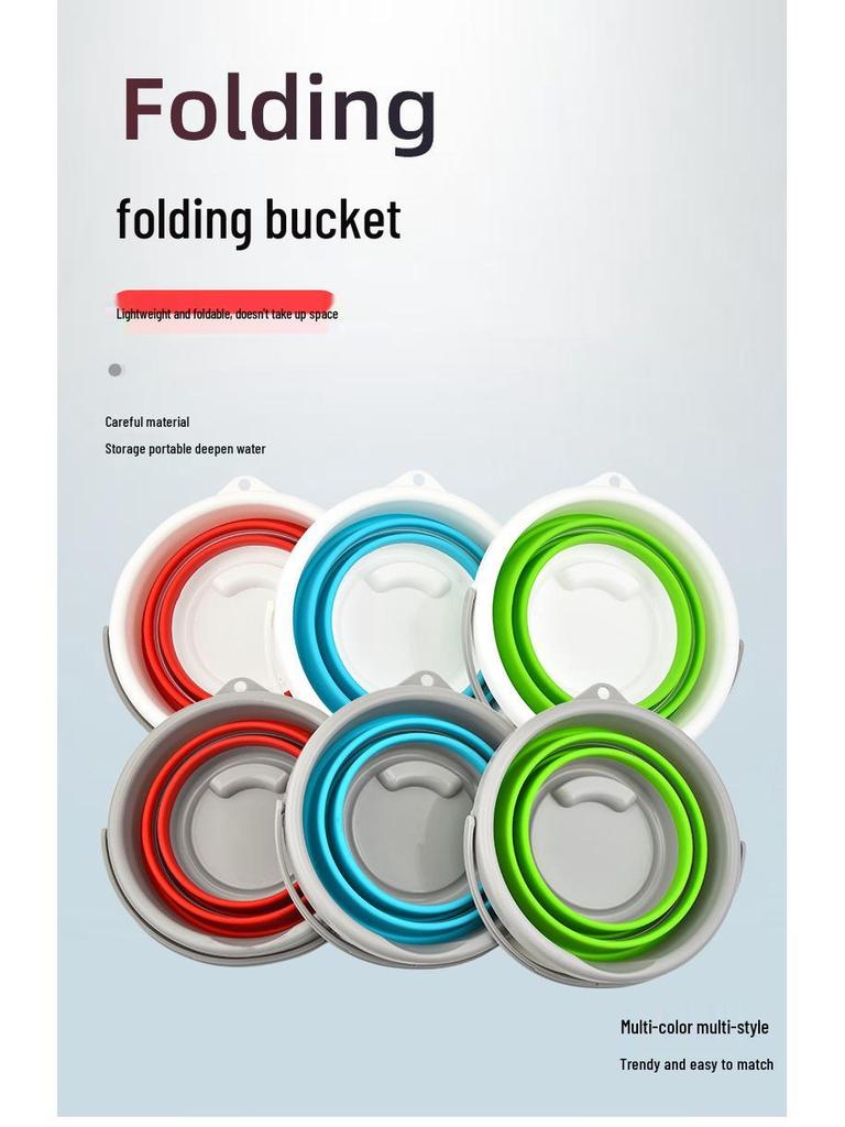 Silicone Foldable Car Water Bucket for Kids & Outdoor Activities
