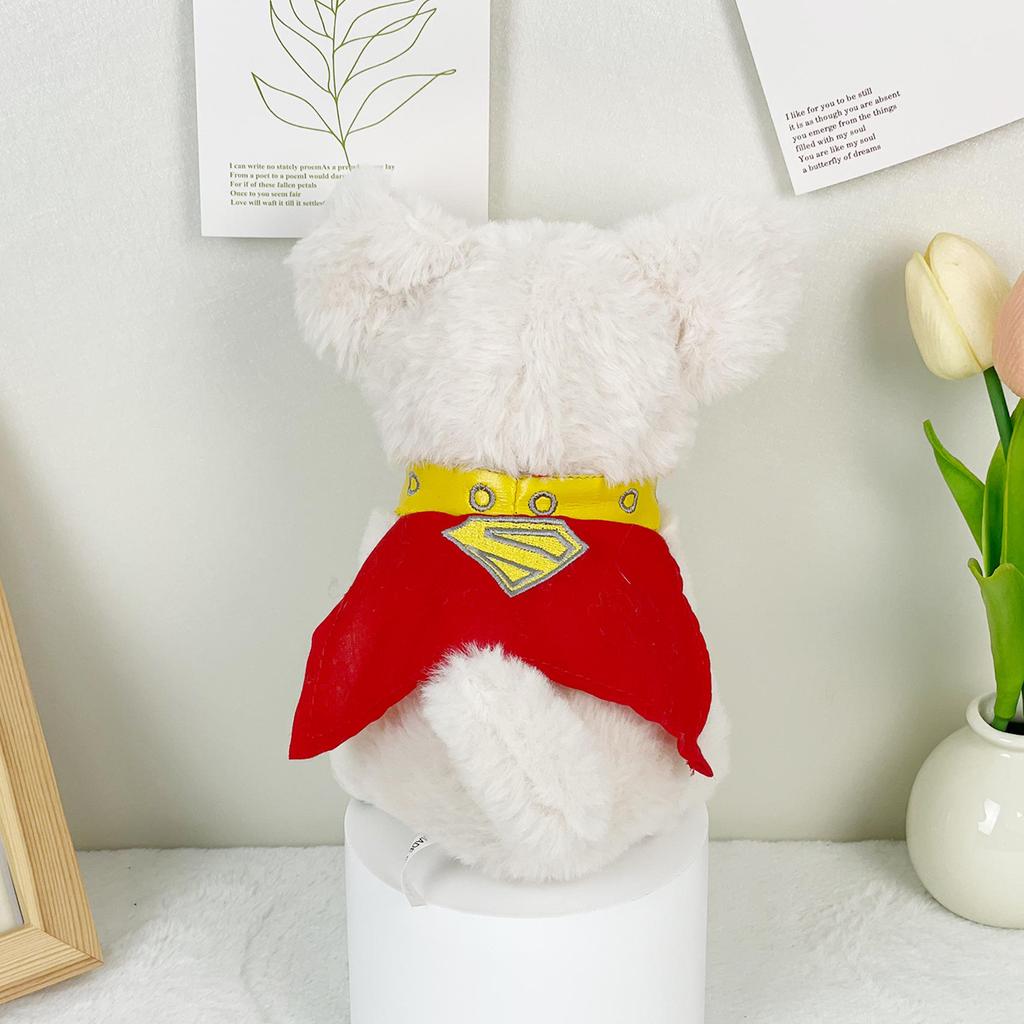 Non-Toxic New Producthalloween Gift Superman Superhero Dog Real-Life Version Superhero Series Plush Dog Toy Plush Doll Toy