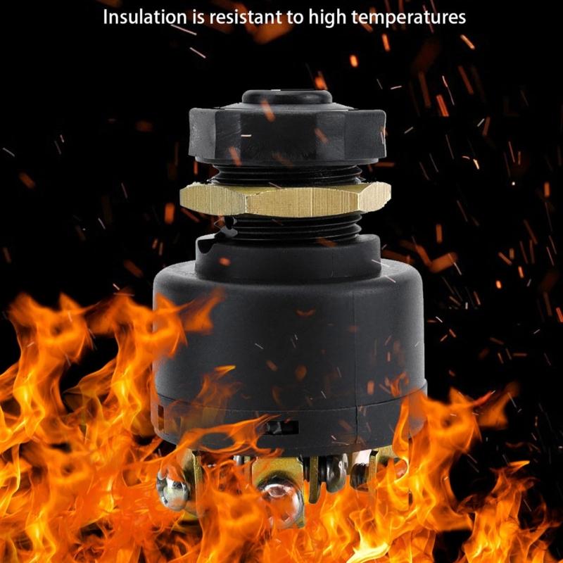 Boats Ignition Switches,6 Screw 3 Positon Ignition Starter Switches with 2 Key for Inboards Outboard Powered Boats