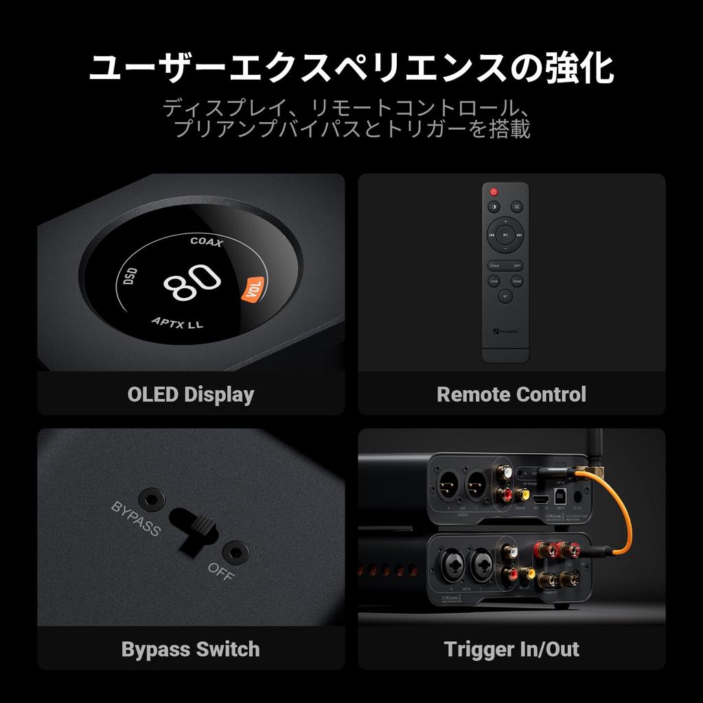 Fosi Audio ZD3 Desktop-DAC-Vorverstärker, vollständig symmetrischer Audiokonverter, ausgestattet mit ES9038Q2M-Chip für Heim-Stereoverstärker, HDMI-ARC-Eingangsausgang