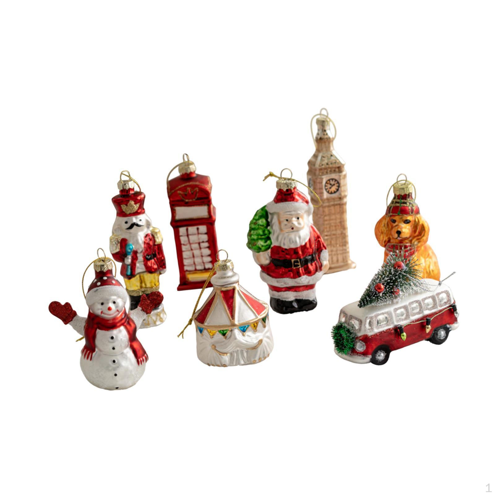 

8 Pieces Christmas Hanging Ornaments Xmas Decor Unique Party Decoration Craft Tree