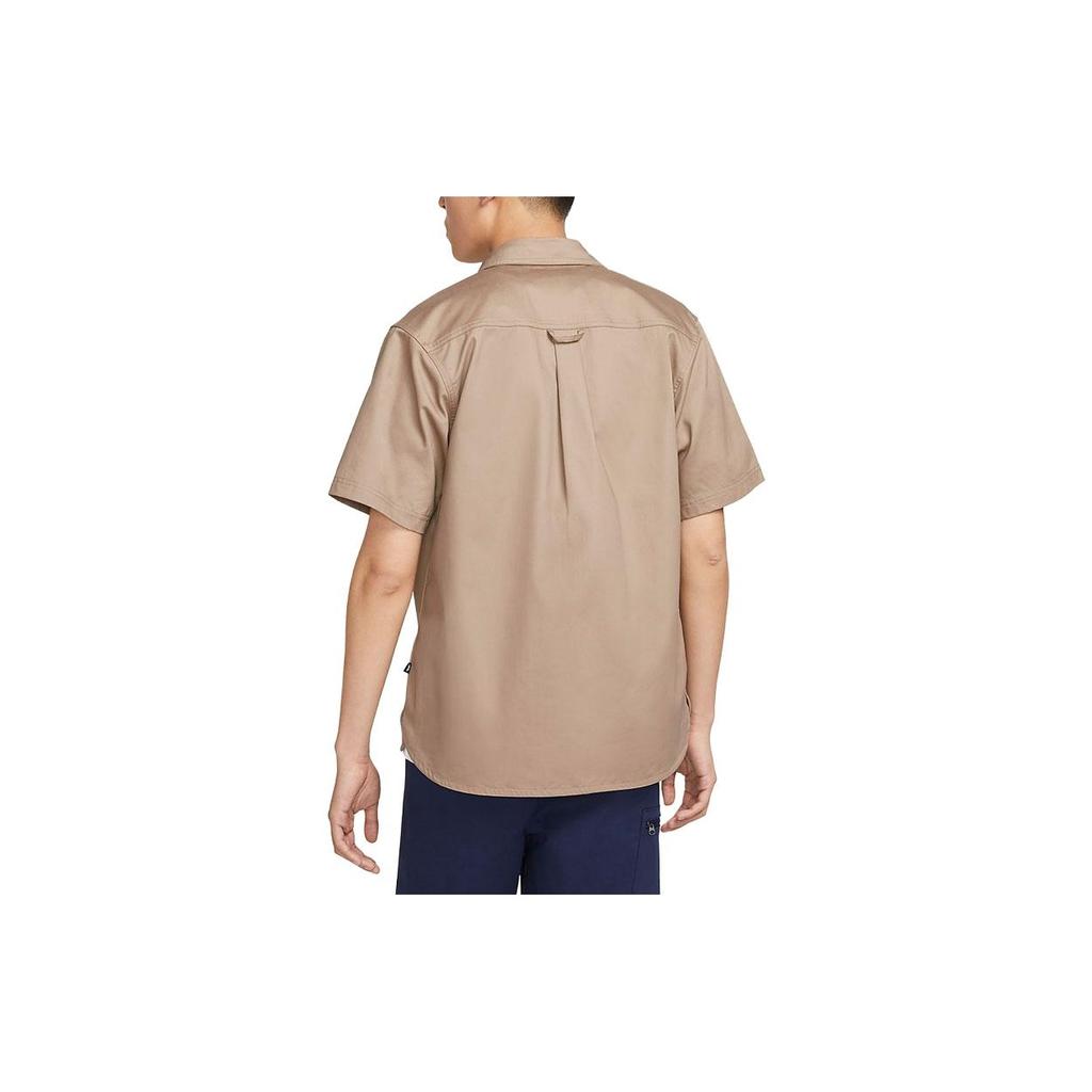 Nike Sb Tanglin Short Sleeve Woven Button Skate Top 'Khaki' Men's FQ0400-247