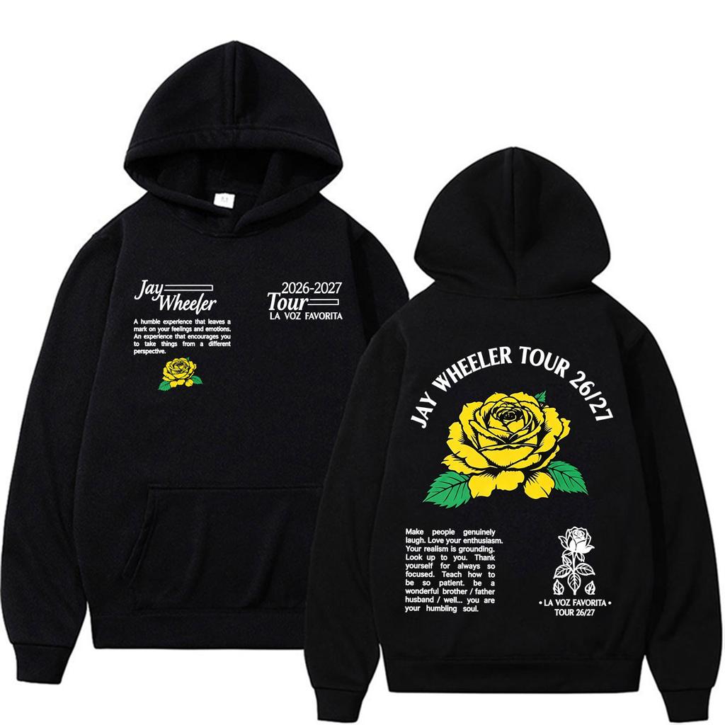 Unisex Woman'sJay Wheeler La Voz Favorita 2026-2027 World Tour Hooded Men Women Fashion Hip Hop Punk Sweatshirt Fleece Casual Oversized Hoodie