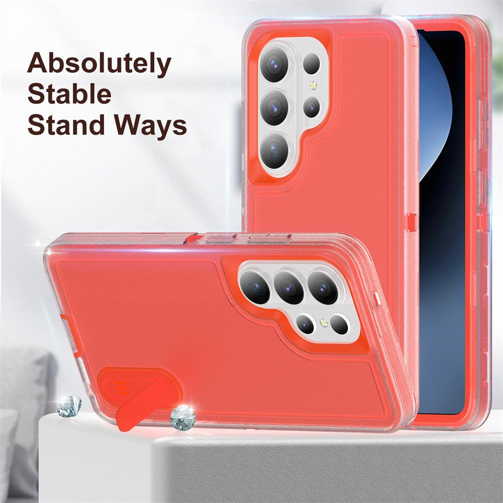 3IN1 Shockproof Stand Holder Phone Case For Samsung S26 S25 S24 Plus Ultra A54 A56 Heavy Duty Rugged Hybrid Military Cover Funda