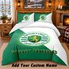 Set de așternut 3 piese cu model Sporting CP Nume personalizat, Cearșaf și Fețe de pernă Pentru Dormitorul de Acasă