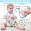 Libro in Stoffa Morbida per Bambini con Pagine Tattili - Carino Libro Sensoriale per Neonati 0-6, 6-12 e 12-18 Mesi con Carta Stropicciata Regalo per Neonato