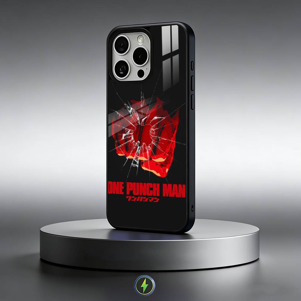 O-One Punch Man Anime Phone Case For iPhone17,16,15,14,13,12,11 Plus,Pro Max Magnetic For Magsafe Wireless Charging iPhone12