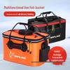 Collapsible & Portable Live Fish Bucket - Ultra-Thick, Multi-Functional Fishing Container for Fish Protection.