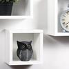 Modern Classy Lucky Owl Resin Art Figure Showpiece -(Pack of 1, Black)