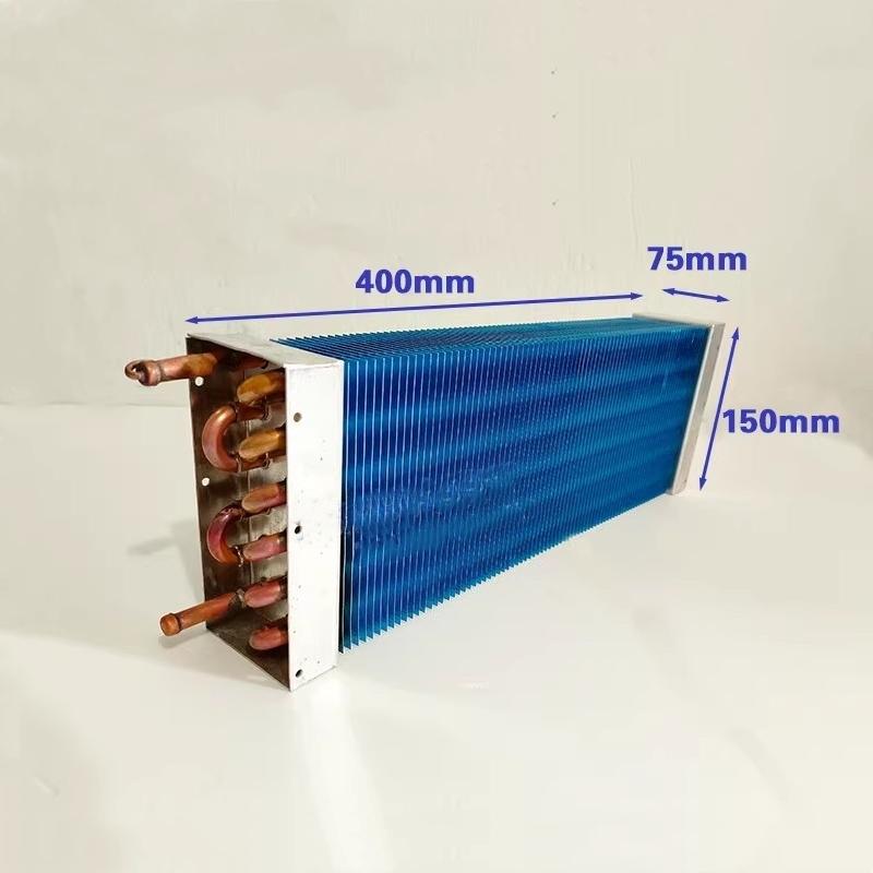 

400*75*150mm Air-cooled Evaporator Condenser Refrigerator Freezer Copper Tube Aluminum Fin Air Heat Exchanger Radiator 400x75x150mm
