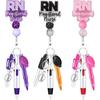 New Retractable Nurse Pen Pack Portable Durable Nurse Badge Set ID Badge Reels Lanyard Keychain Nurse Badge Clip Gift