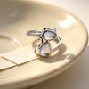 Moonstone Inlaid Lucky Cat Ring - Cute & Stylish Women's Design