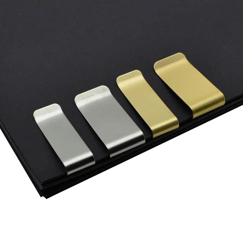 1pc Metal Paper Clip for Notebook Bookmark Stainless Steel and Brass Material Book Paper Clips Office School Reading Supplies