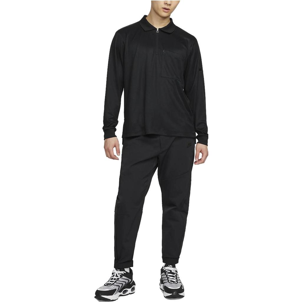 Nike Sweatshirts Homme Noir Col à revers Modéré Regular FB7382-010
