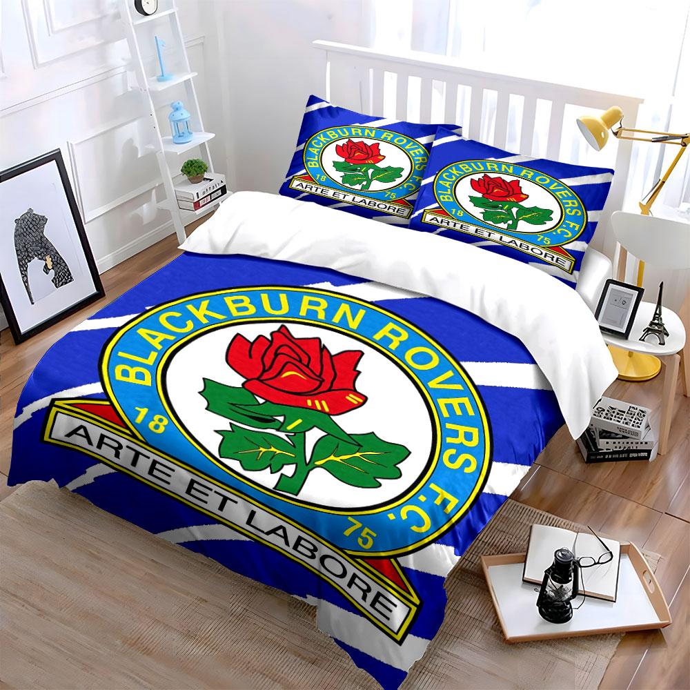 Blackburn Rovers FC Bedding Set Bedding Duvet Cover Set Duvet Cover Pillowcases (1 * Duvet Cover 2 * Pillowcases, without duvet insert)