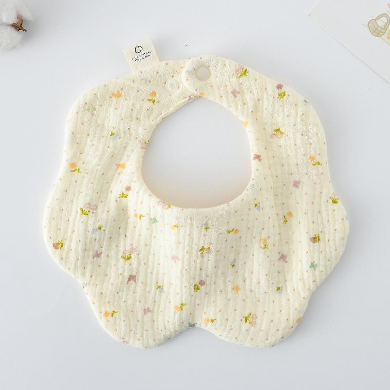 360-Degree Pure Cotton Petal Baby Drool Bib