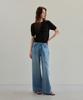 THEELO Strap Point Denim Pants (Deep Blue)