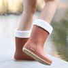 Fashion Women's Medium Tube Non-slip Waterproof Shoes Rain Shoes Rain Boots Water Boots Thermal Cover Shoes Adult Long Tube