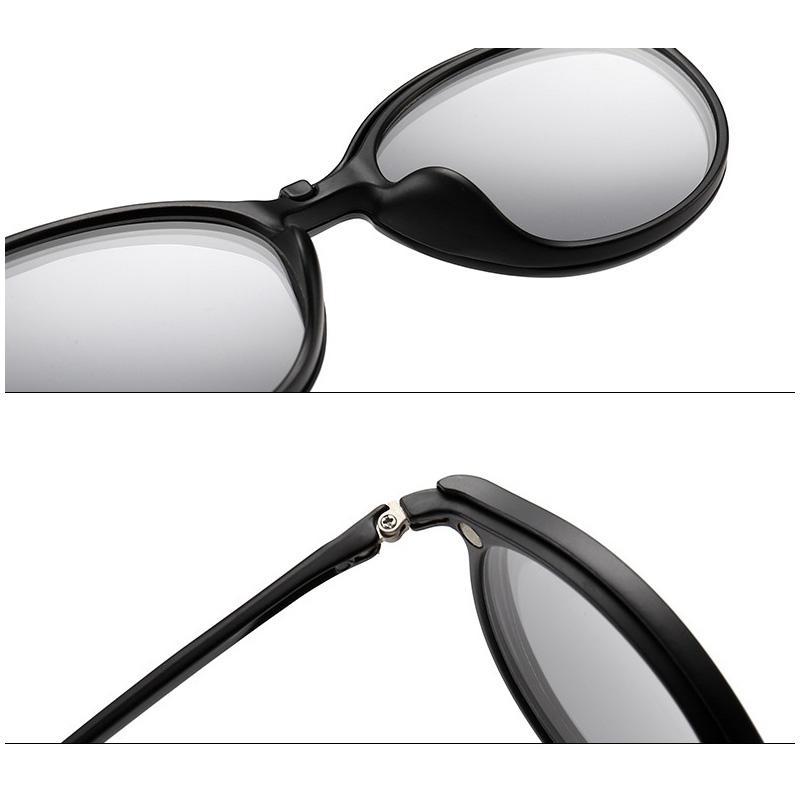 6 In 1 Custom Men Women Optical Magnetic Sunglasses Clip Magnet Clip On Sunglasses Polaroid Glasses Frame
