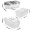 Double Compartment Covered Kitchen Food Grain Sealed Tank Multifunctional Kitchen Refrigerator Plastic Storage Fresh Box