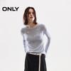 Only Women's Sequin Long Sleeve Round Neck Knit Sweater