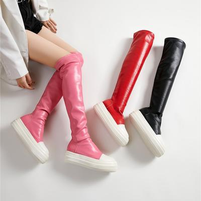 Platform Over The Knee Boots Women's High Boots Trainers Autumn Winter Fashion Modern Boots for Women Slip-On Botas De Mujer