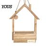 Vertical Wall Garden Decor Wooden Planter, Creative Hanging Flower Pot Basket for Indoor Plants Vase Faux Flowers, Rustic Living Room Balcony
