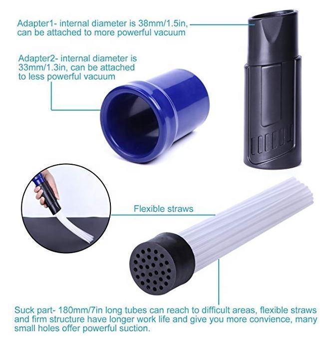 Universal Electric Vacuum Cleaner Attachment Dusty Brush for Household Cleaning Car Pets Keyboards Air Vent Cleaning